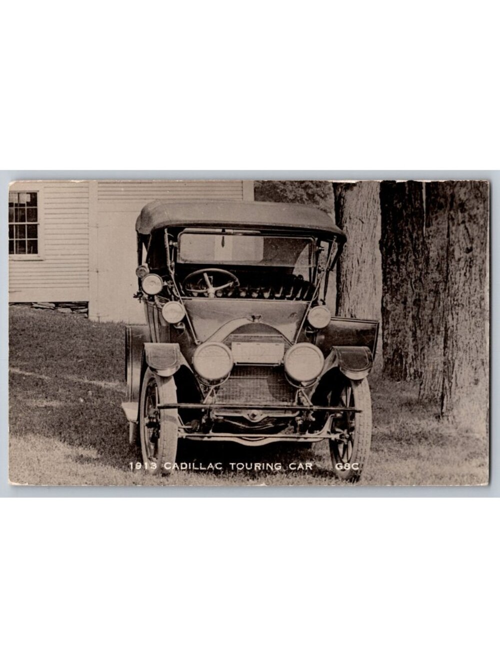 1913 Cadillac Touring Car Antique RPPC Real Photo Postcard Vintage Automobile